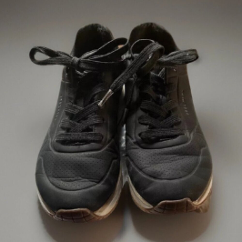 Skechers Women's Uno- Stand On Air Sneaker Size 7 Memory Foam Flexible Black - Picture 5 of 5